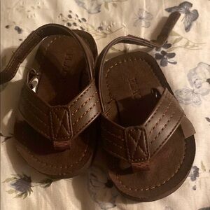Place Brown Leather Sandals Classic Design